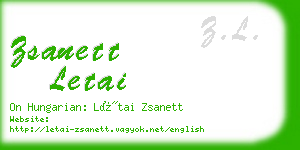 zsanett letai business card